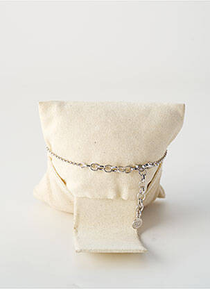 Bracelet fermeture fermoir mousqueton blanc HORBINOR femme