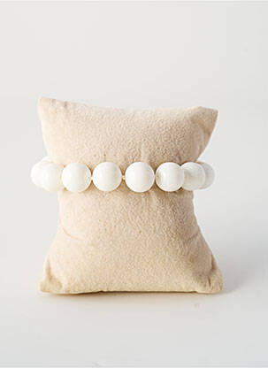 Bracelet fermeture fermoir clips blanc THABORA femme