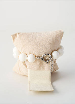 Bracelet fermeture fermoir clips blanc THABORA femme