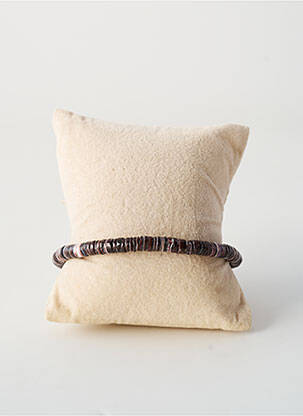 Bracelet ornement perles marron COQUE DE NACRE homme