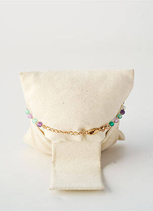 Bracelet matériaux plaqué or violet COQUE DE NACRE femme