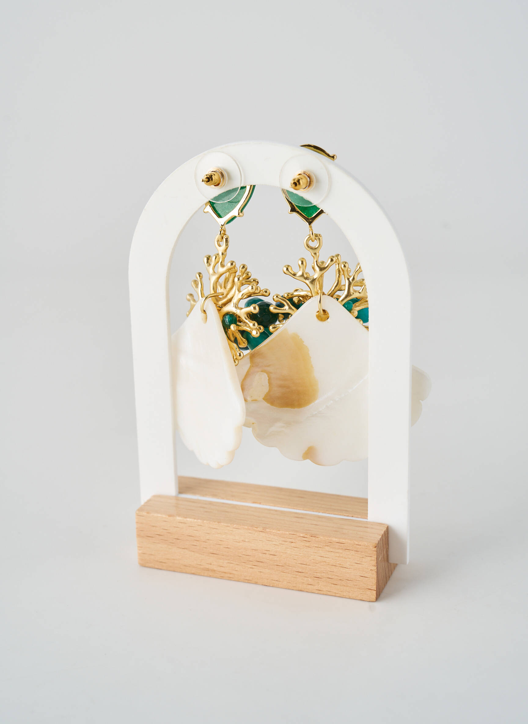 Boucles d’oreilles vert CRÉOLES D'ALEXANDRINE femme