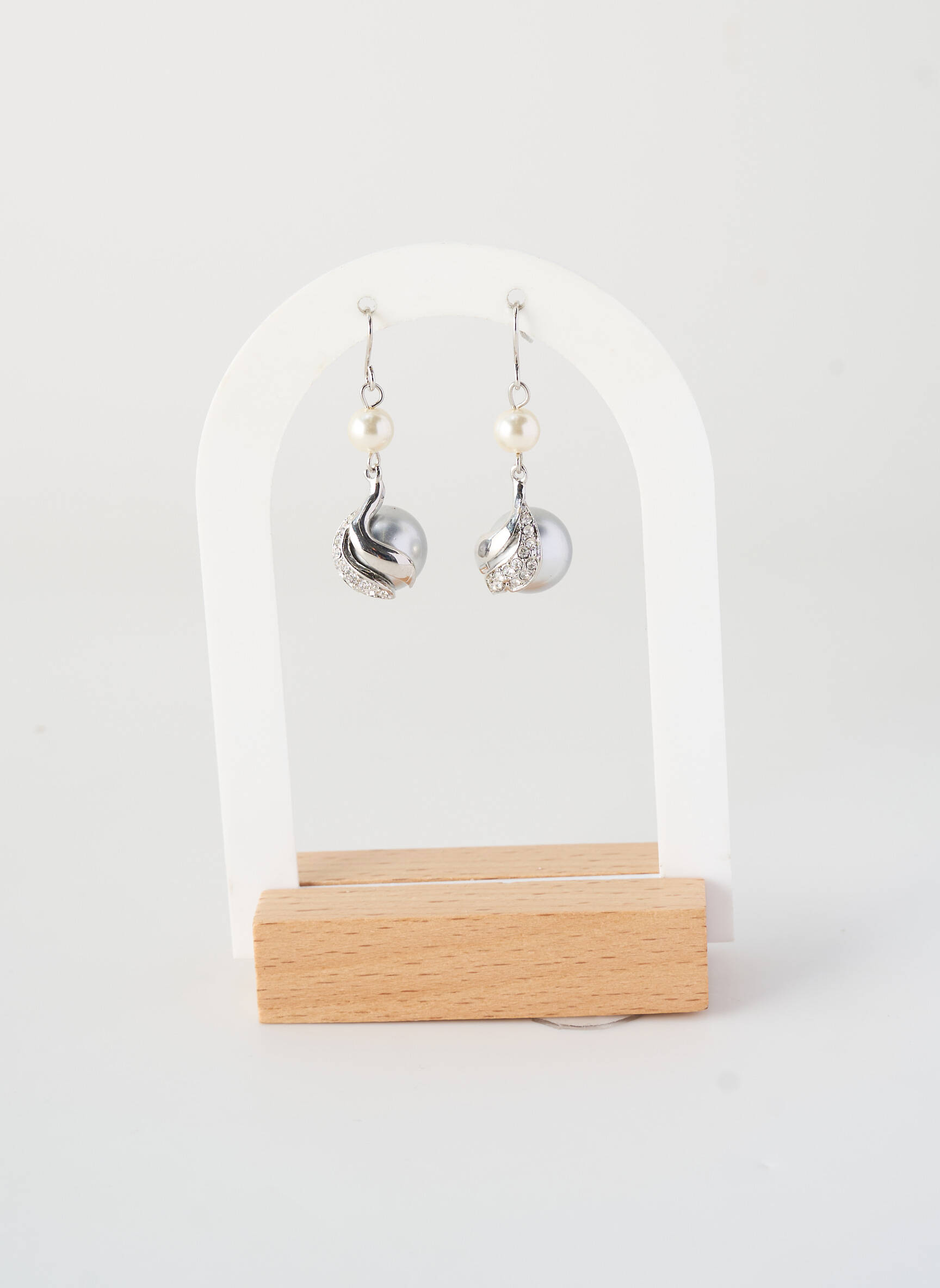 Boucles d’oreilles ornement perles argent ALLAN'S femme