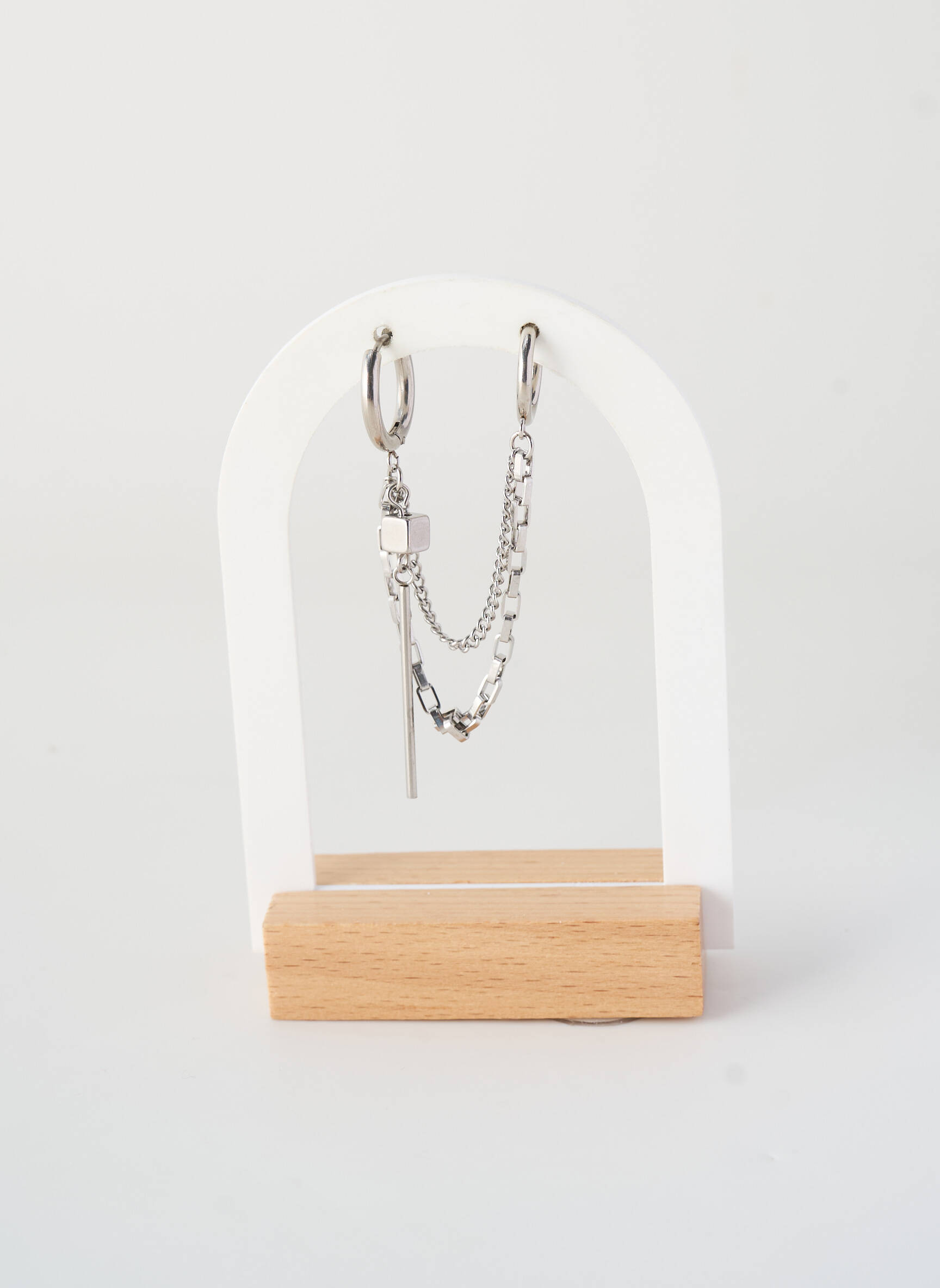 Boucle d'oreille mono argent ALLAN'S homme
