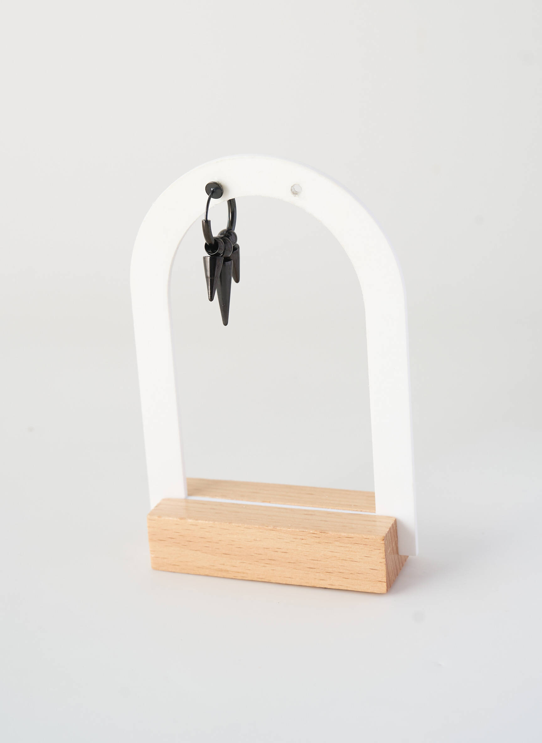 Boucle d'oreille mono noir ALLAN'S homme