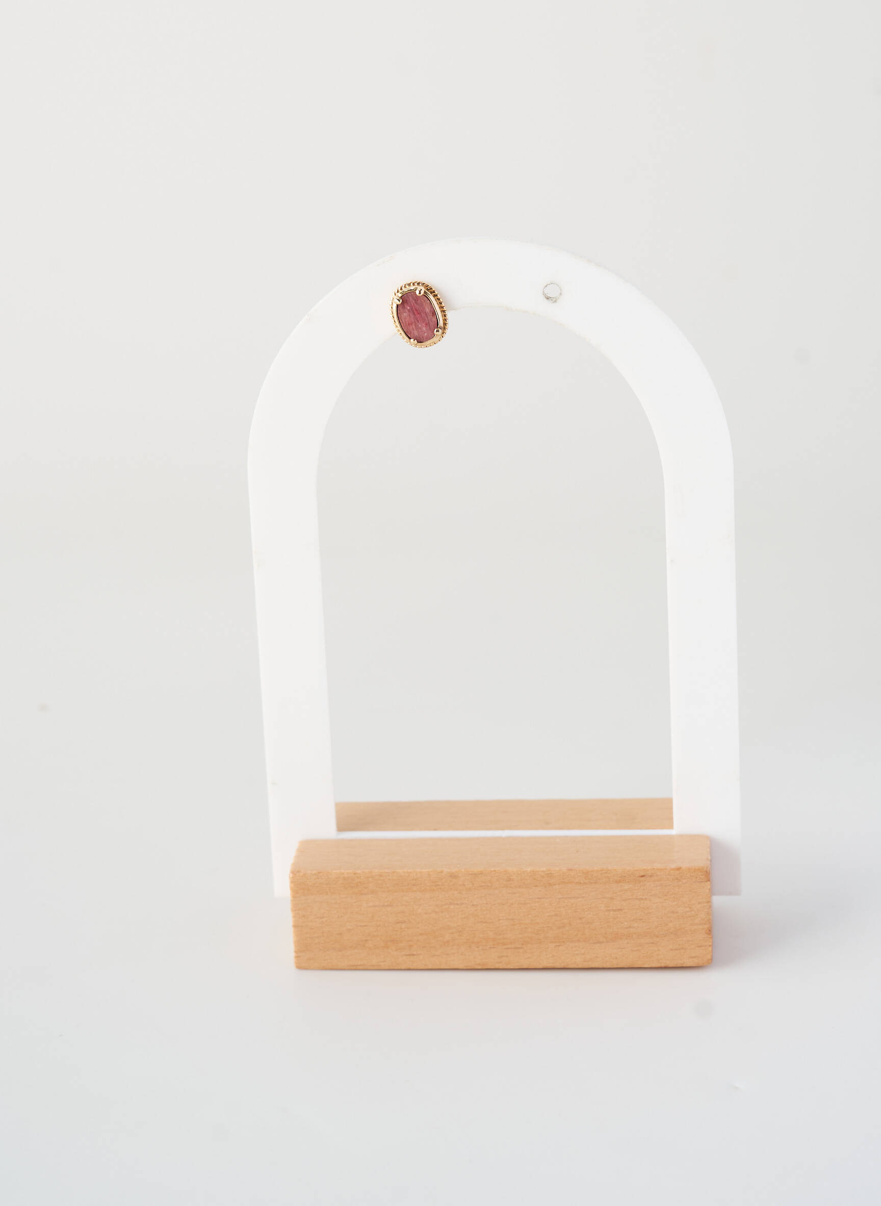 Boucle d'oreille mono matériaux plaqué or rose ANA & CHA femme