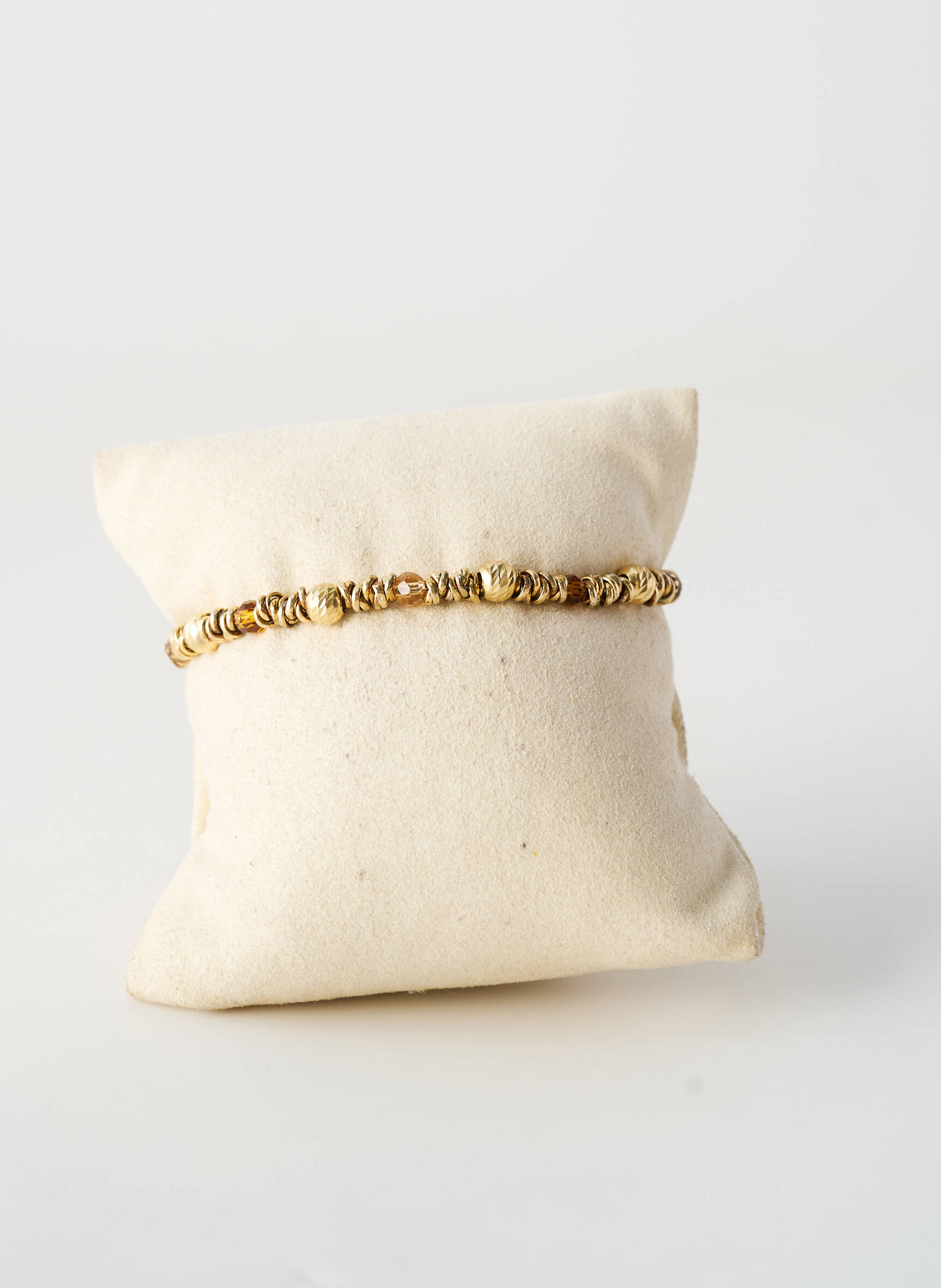 Bracelet matériaux argent marron ALLAN'S femme
