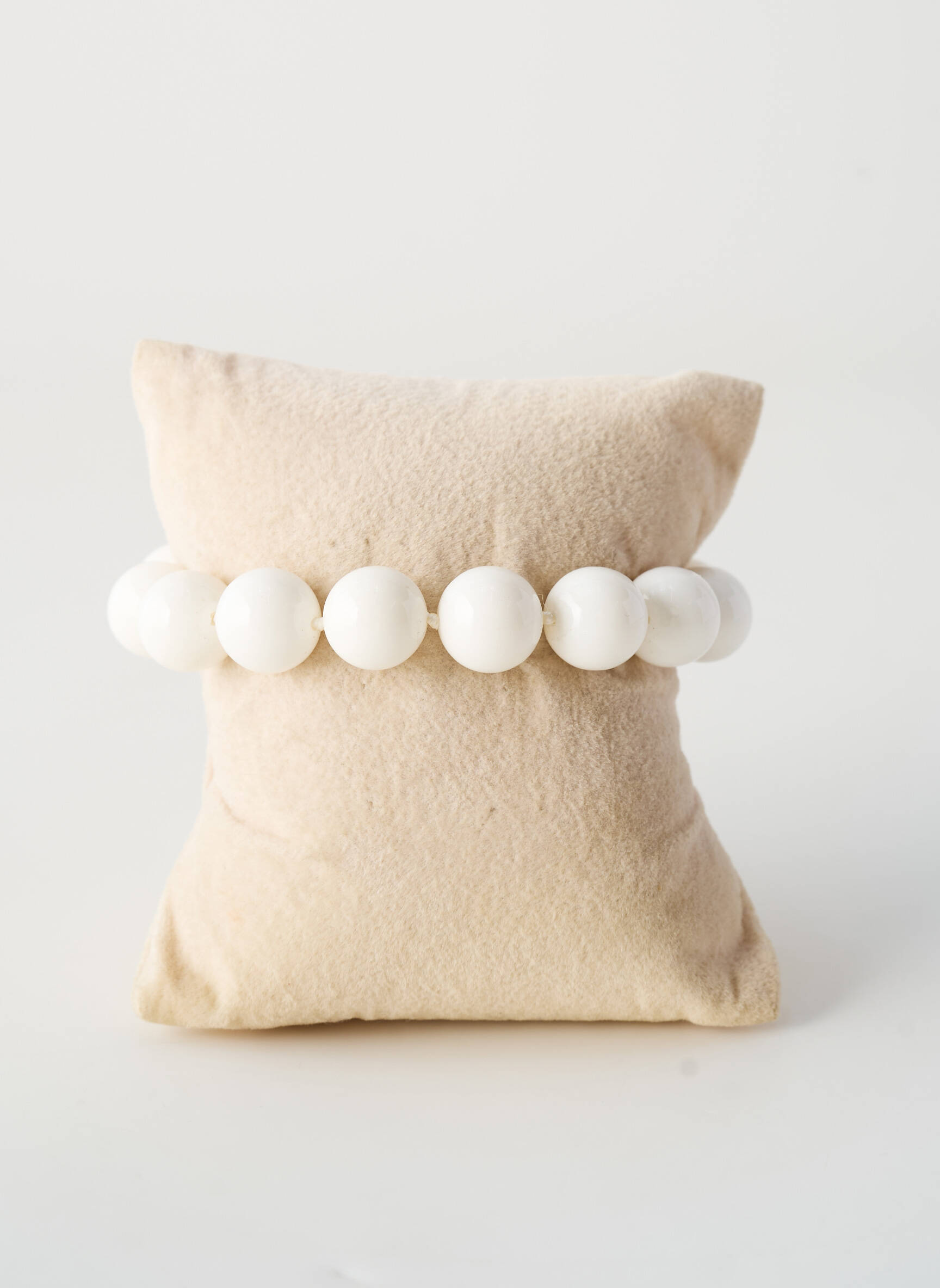 Bracelet fermeture fermoir clips blanc THABORA femme