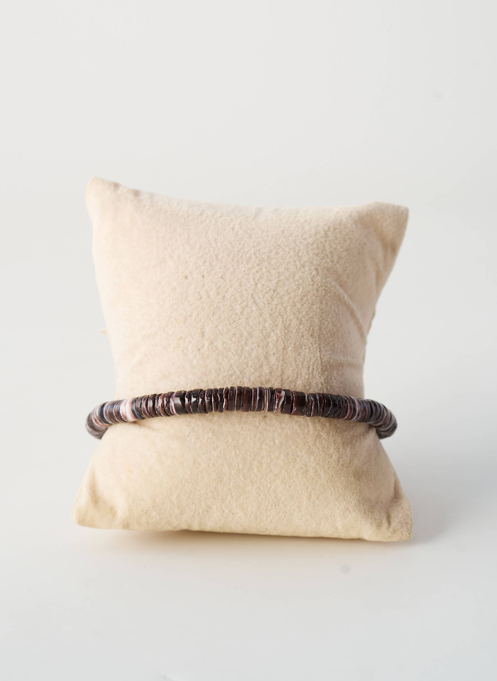 Bracelet ornement perles marron COQUE DE NACRE homme