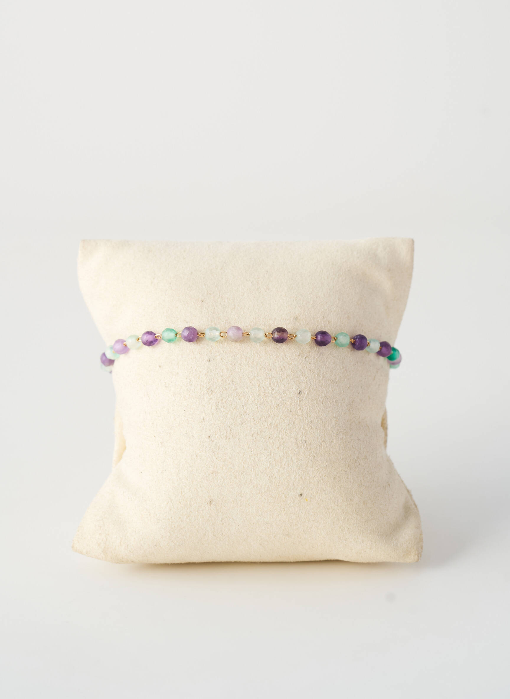 Bracelet matériaux plaqué or violet COQUE DE NACRE femme