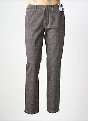 Pantalon chino imprimé imprimé prince de galle taille normale marron M5 BY MEYER homme