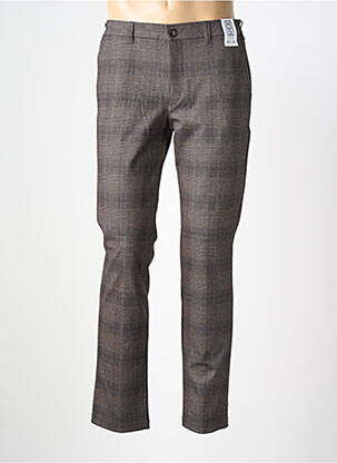 Pantalon chino imprimé imprimé prince de galle taille normale gris M5 BY MEYER homme