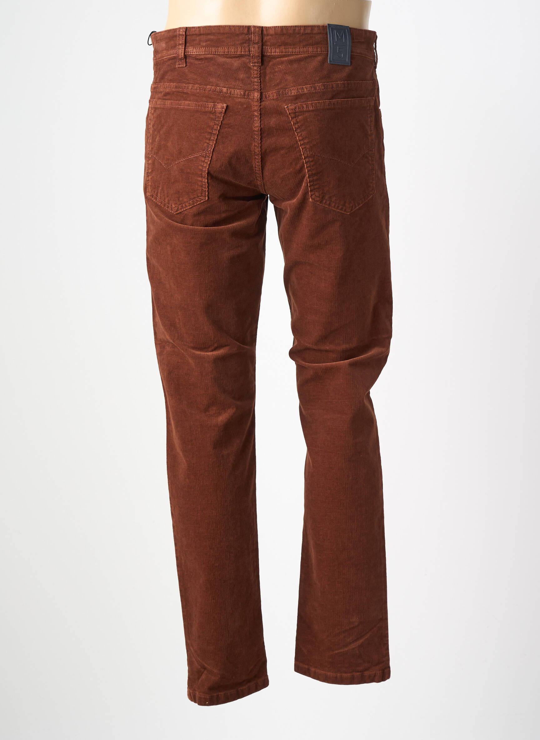 Pantalon slim tissage velours taille normale marron M5 BY MEYER homme