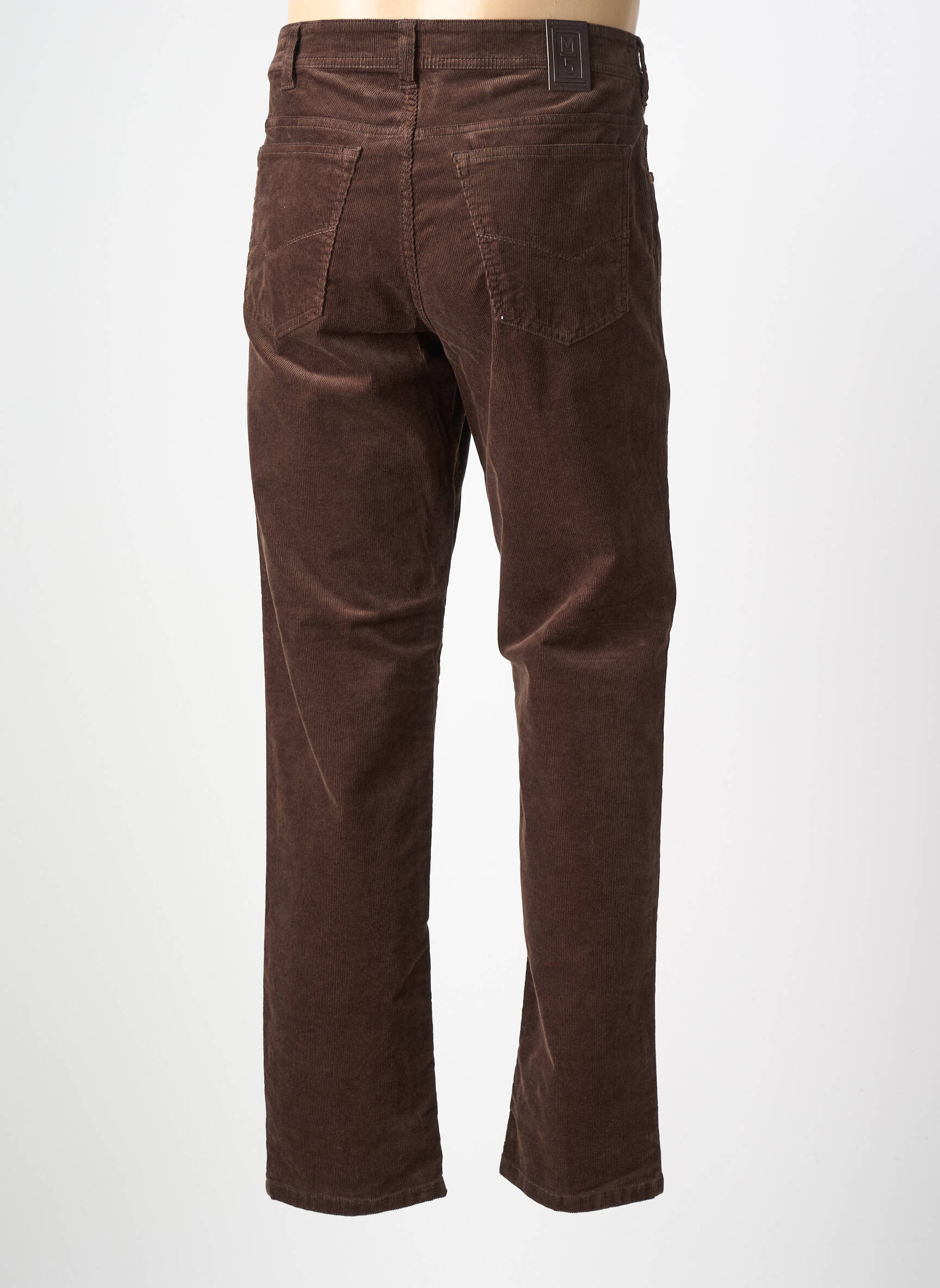 Pantalon slim tissage velours taille normale marron M5 BY MEYER homme