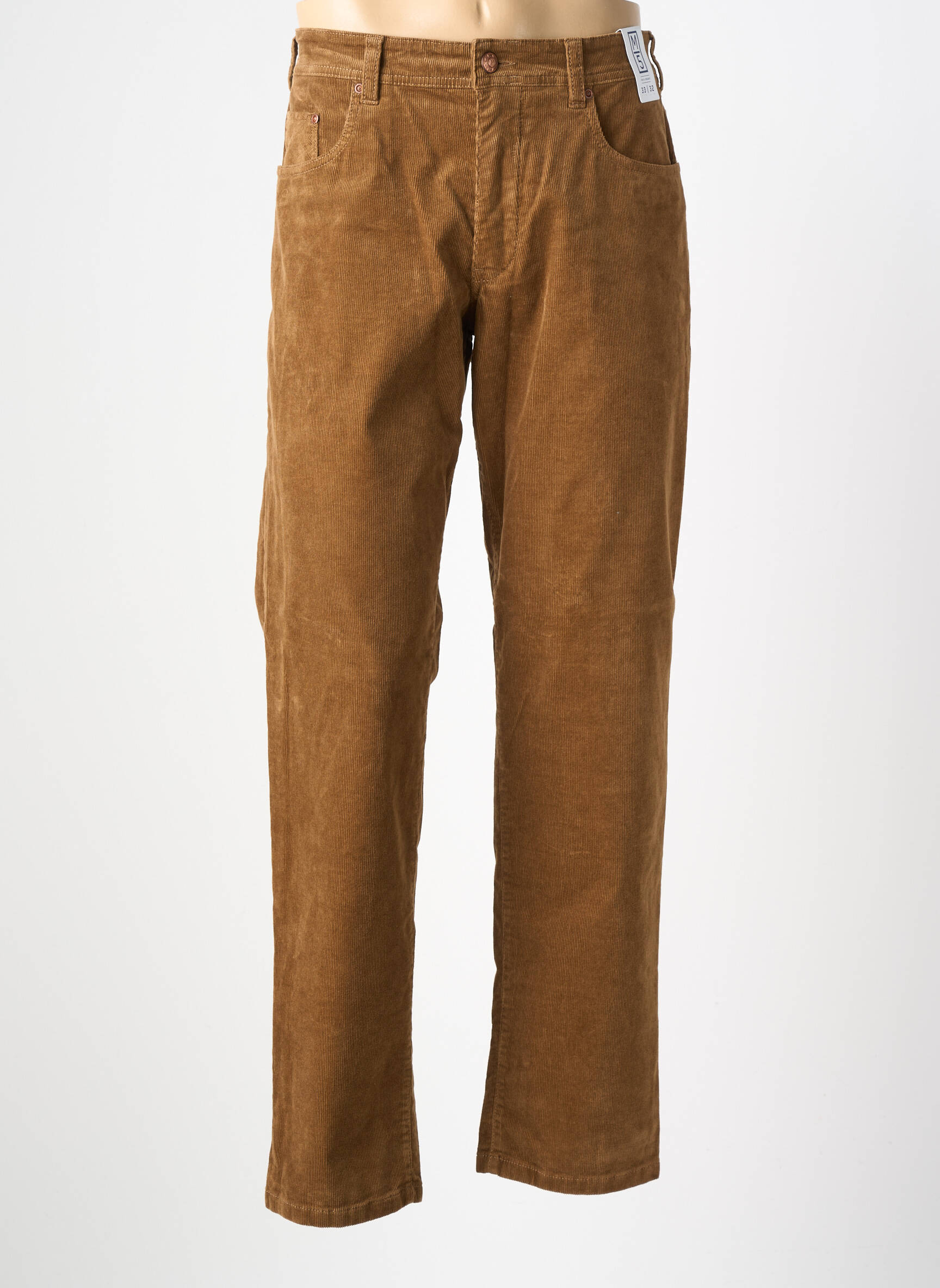 Pantalon slim tissage velours taille normale jaune M5 BY MEYER homme