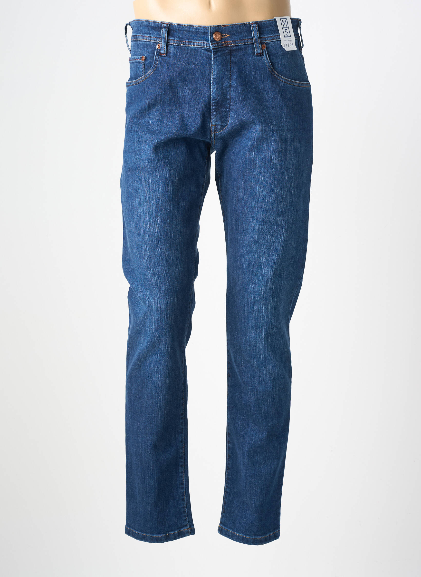 Jeans coupe slim stretch taille normale bleu M5 BY MEYER homme