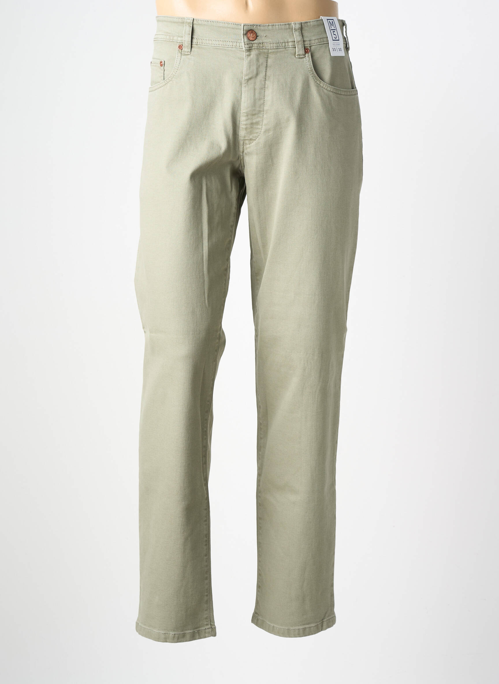 Jeans coupe slim bio taille normale vert M5 BY MEYER homme