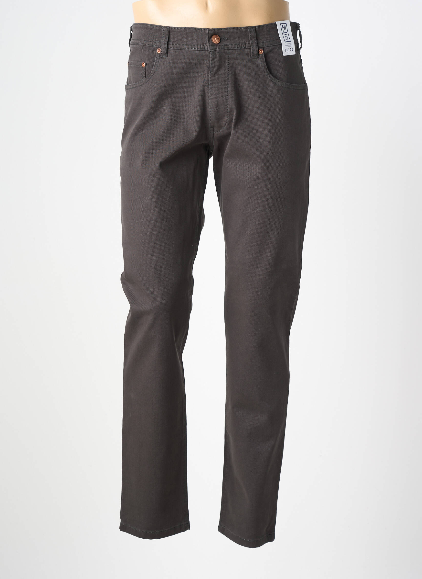 Jeans coupe slim bio taille normale gris M5 BY MEYER homme