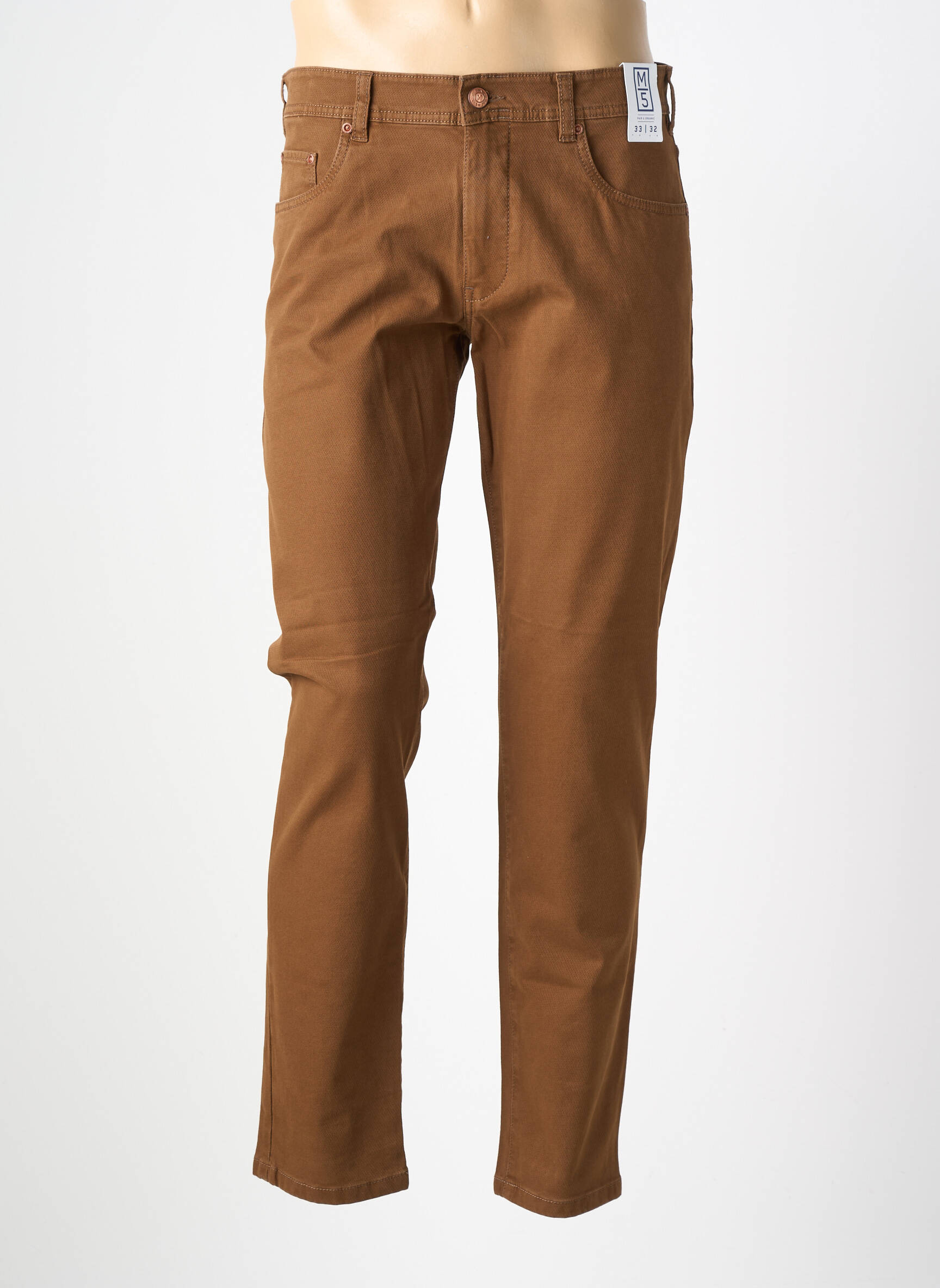 Jeans coupe slim bio taille normale marron M5 BY MEYER homme