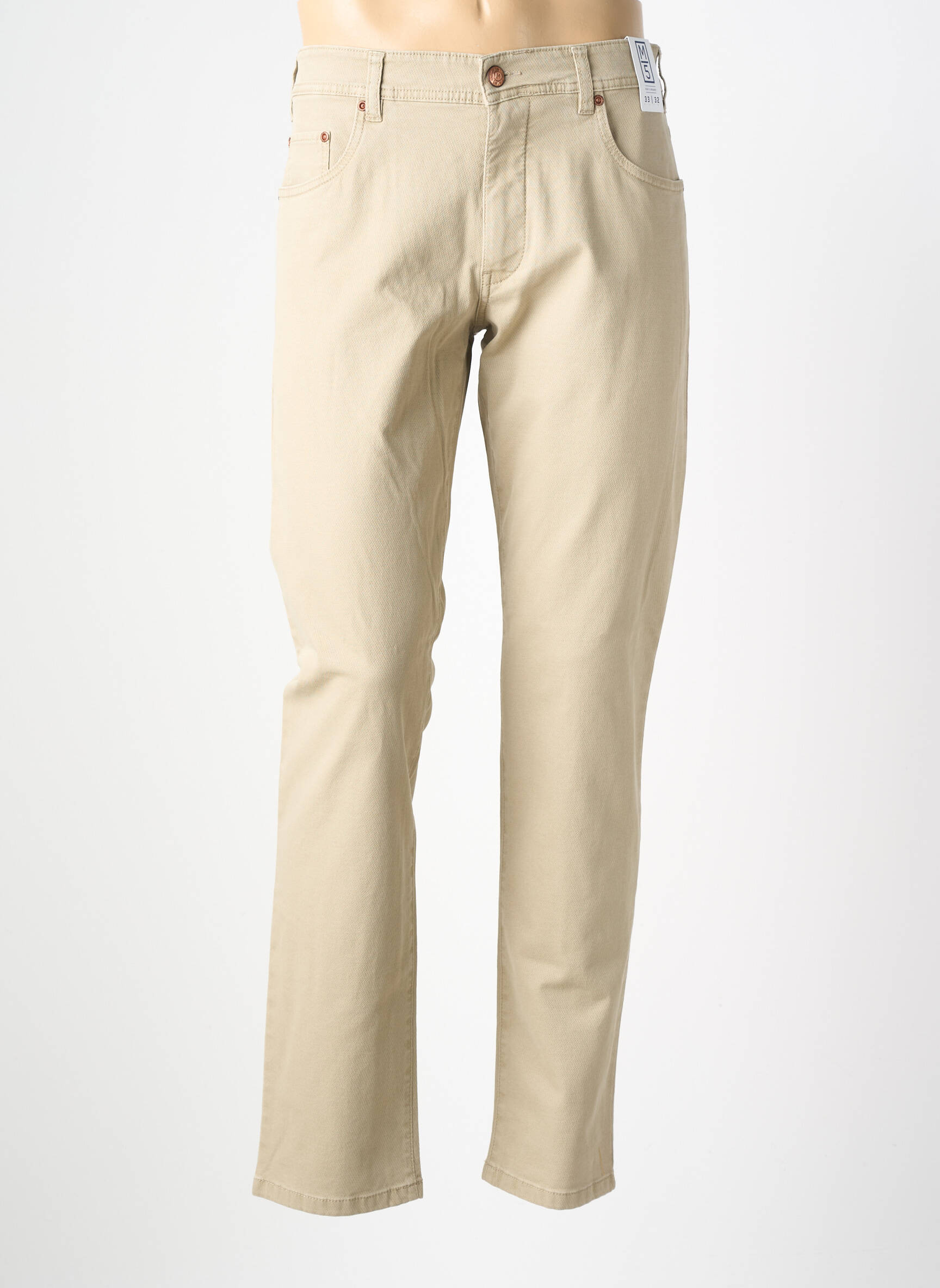 Jeans coupe slim bio taille normale beige M5 BY MEYER homme