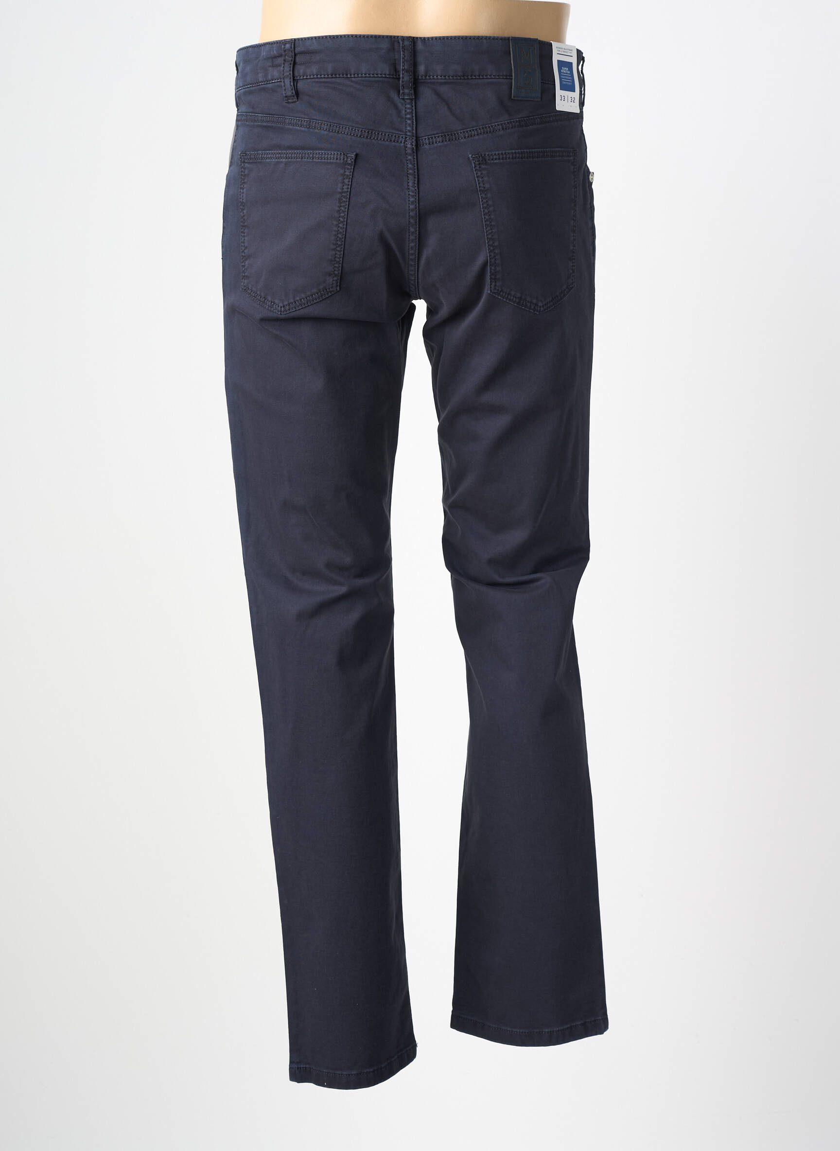 Pantalon slim tissage popeline taille normale bleu M5 BY MEYER homme