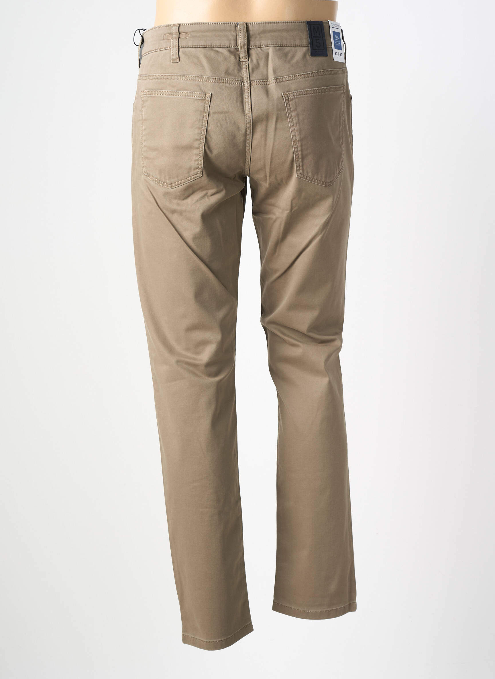 Pantalon slim tissage popeline taille normale vert M5 BY MEYER homme