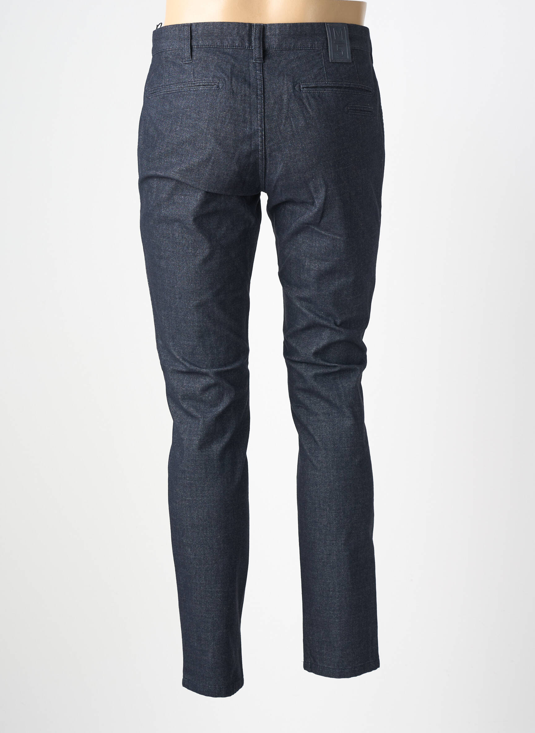 Pantalon chino tissage chiné taille normale bleu M5 BY MEYER homme
