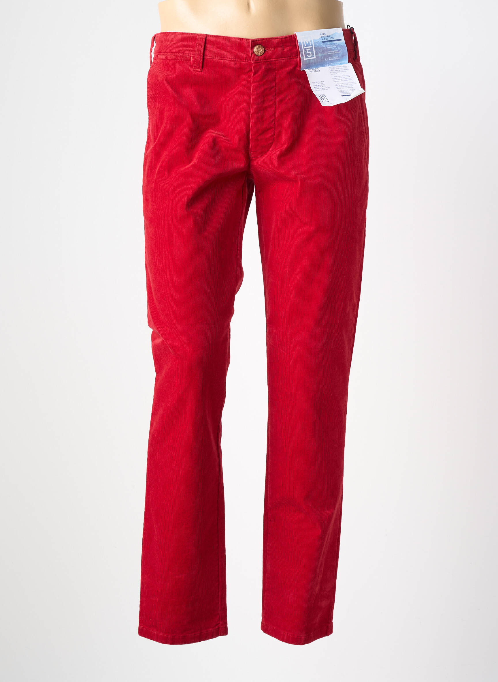 Pantalon chino stretch taille normale rouge M5 BY MEYER homme