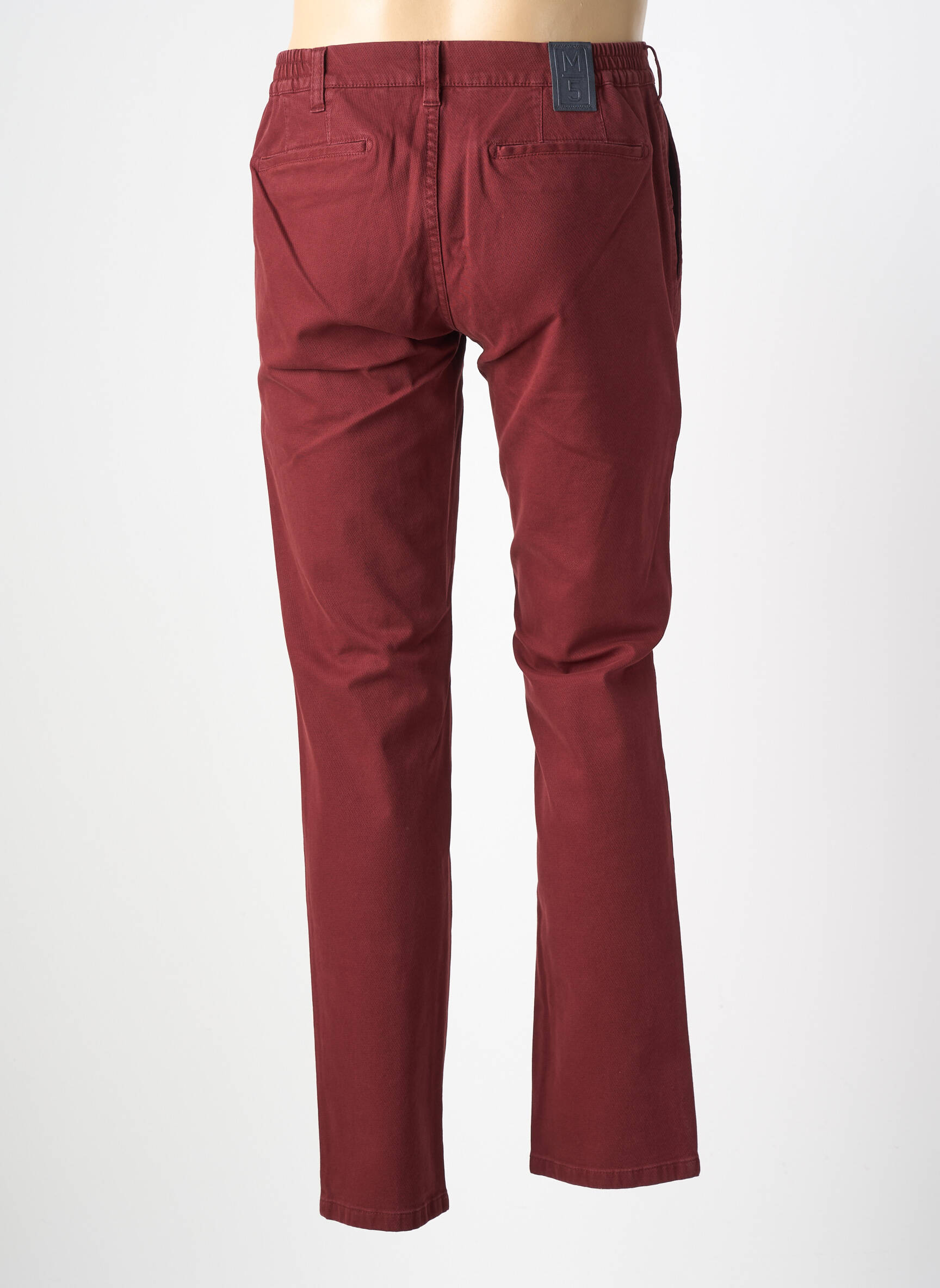 Pantalon chino tissage chiné taille normale rouge M5 BY MEYER homme