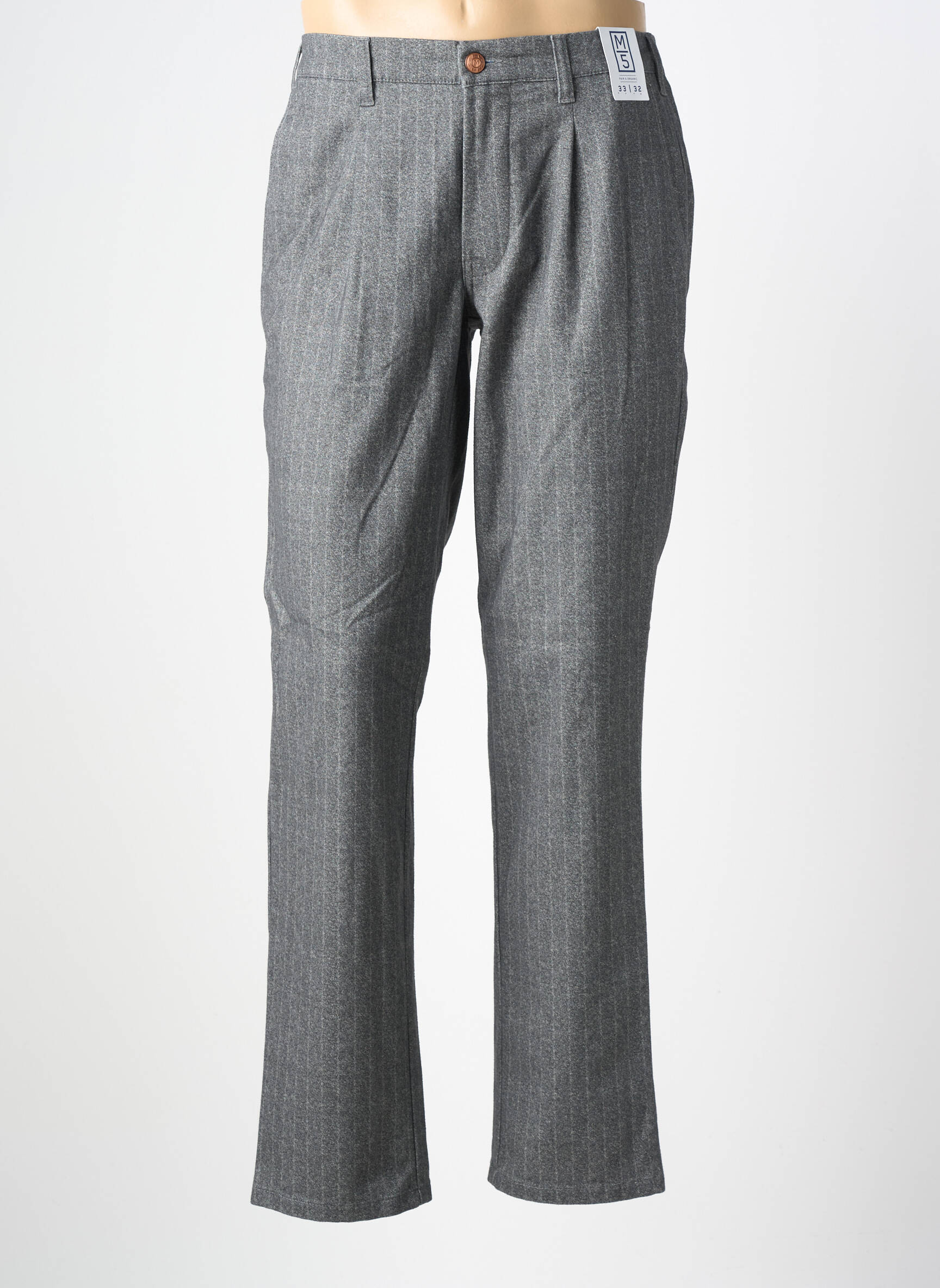 Pantalon chino tissage chiné taille normale gris M5 BY MEYER homme