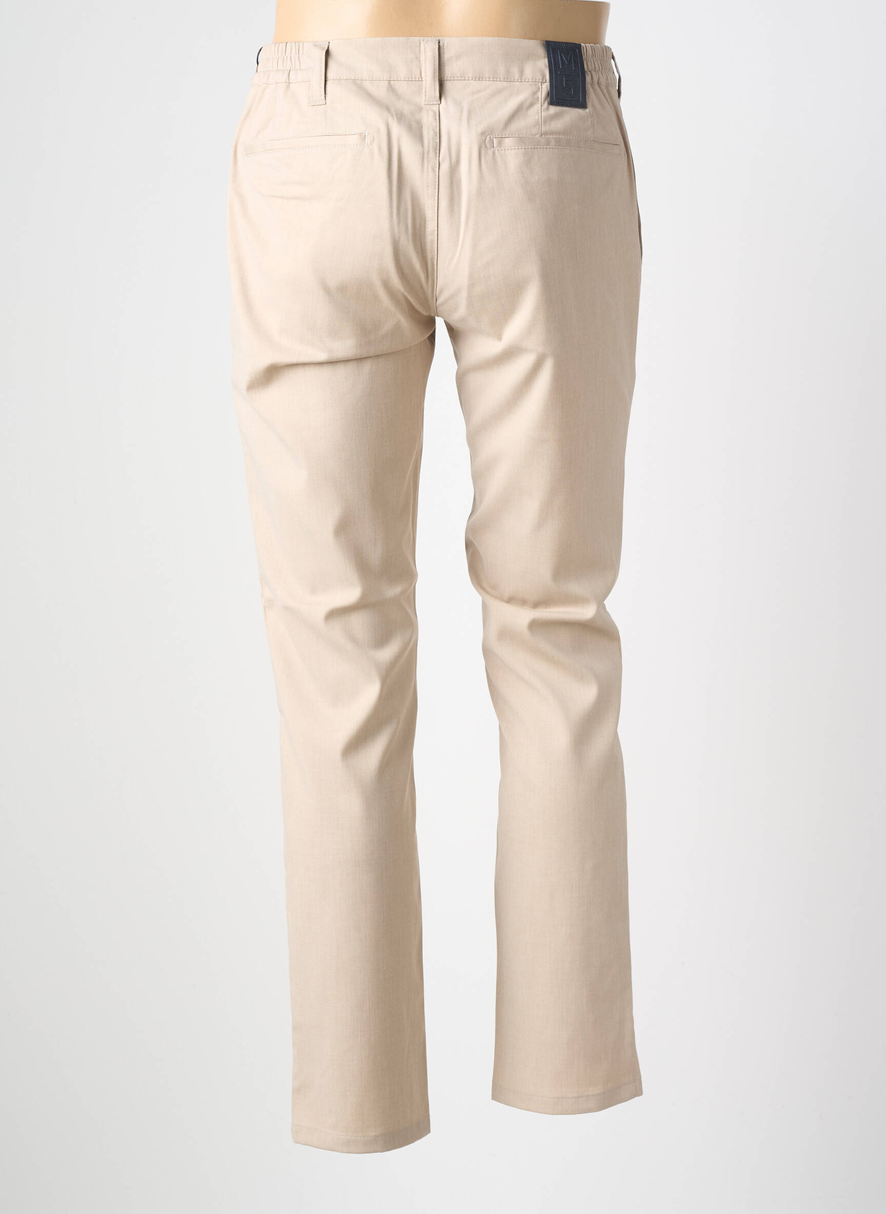 Pantalon chino tissage chiné taille basse beige M5 BY MEYER homme