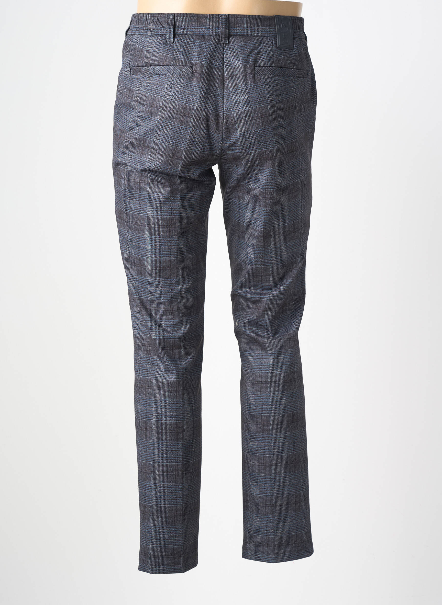 Pantalon chino imprimé imprimé prince de galle taille normale gris M5 BY MEYER homme