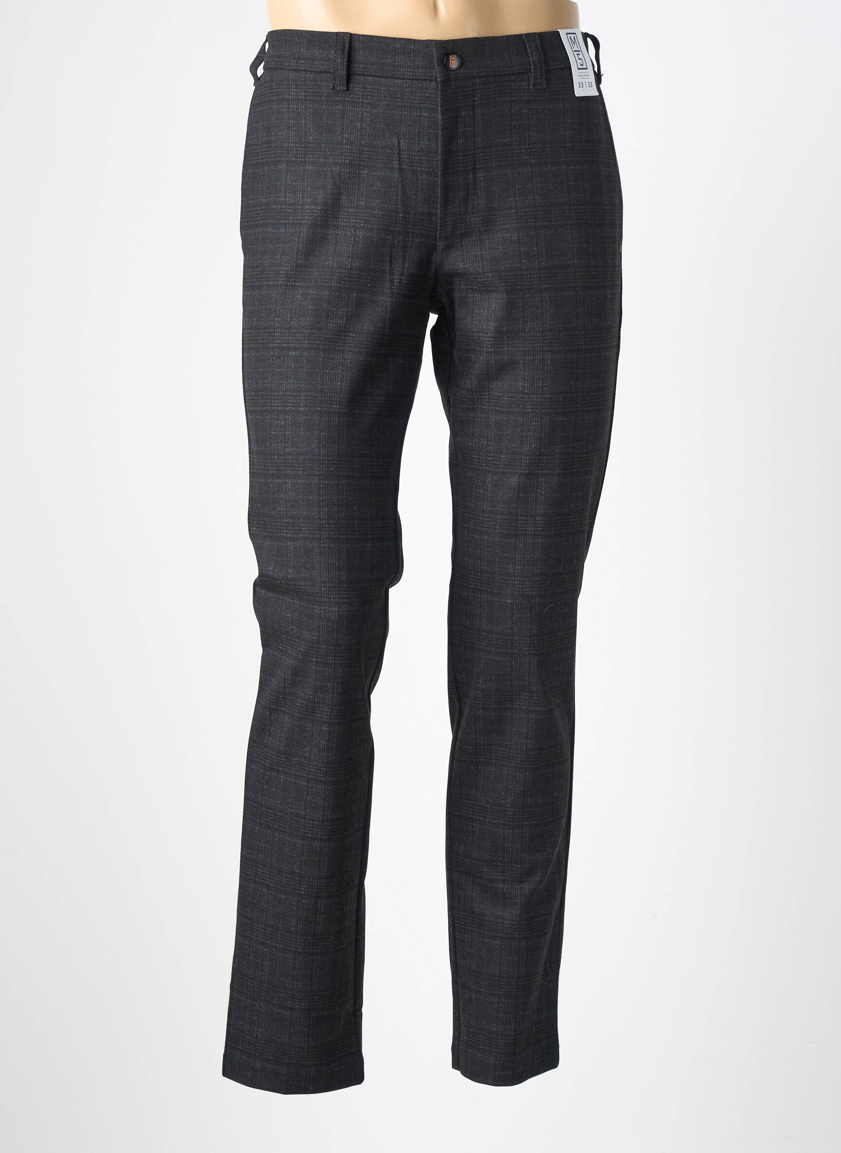 Pantalon chino poches taille normale noir M5 BY MEYER homme