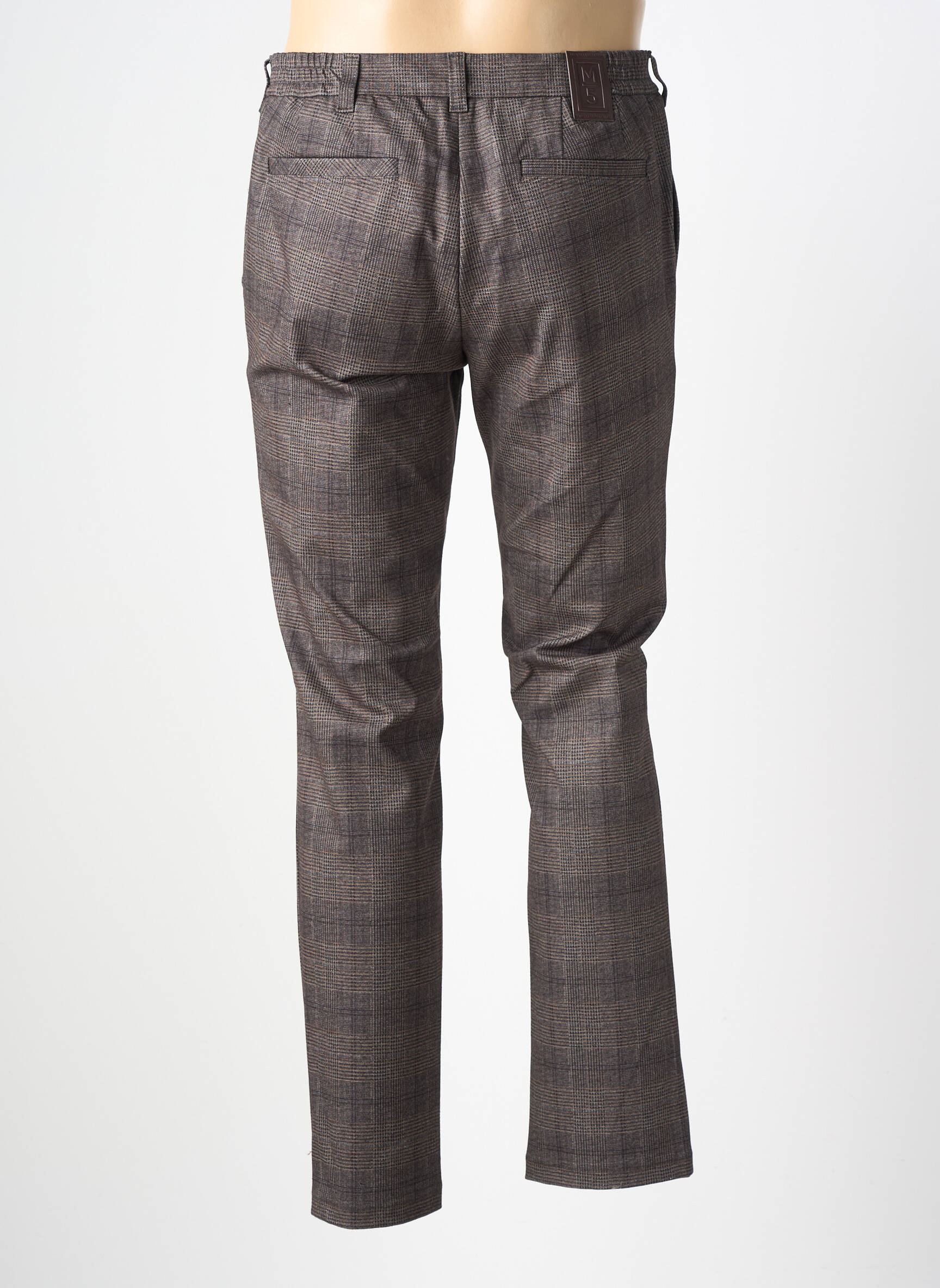 Pantalon chino imprimé imprimé prince de galle taille normale gris M5 BY MEYER homme