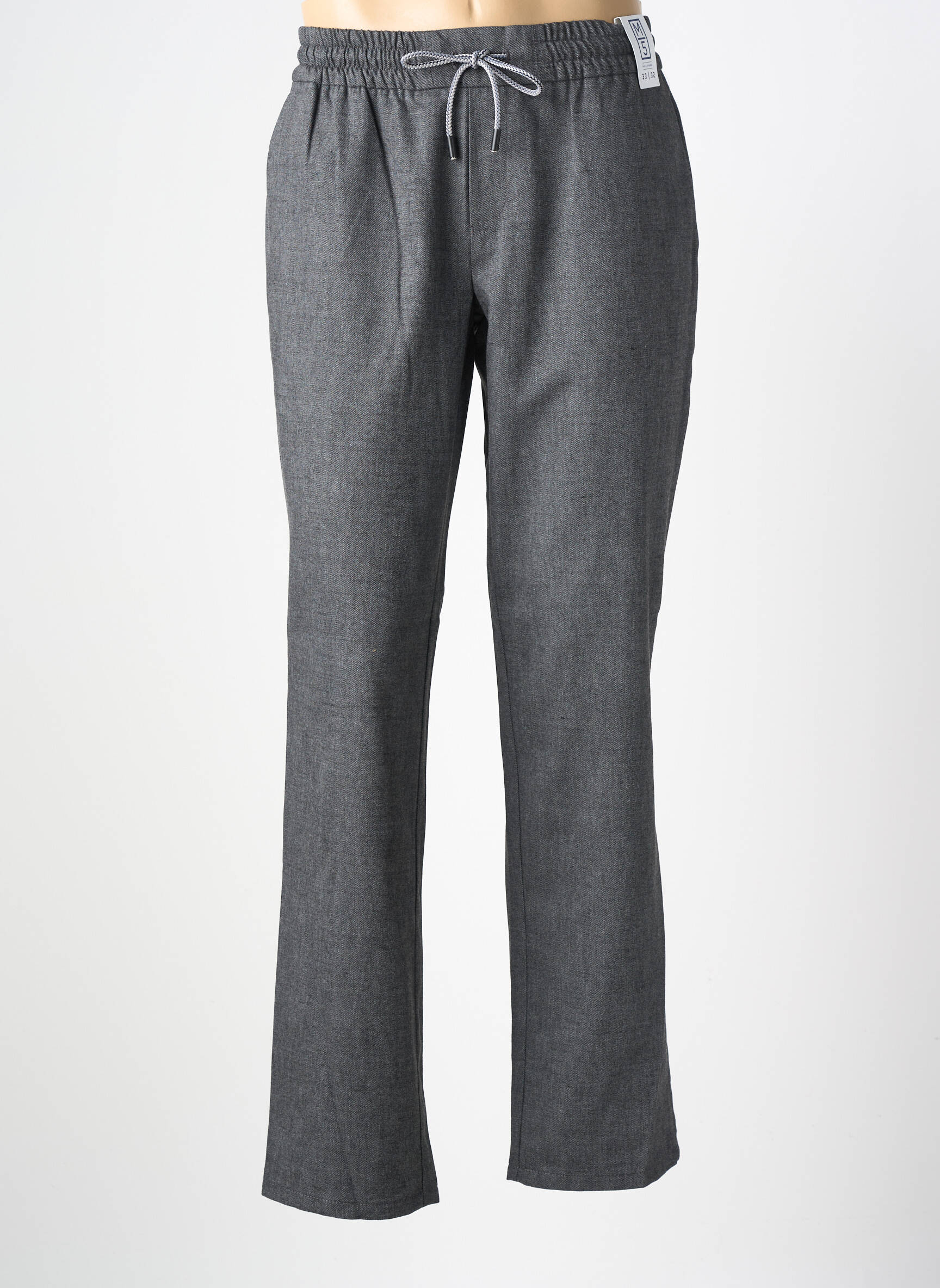 Pantalon chino tissage chiné taille normale gris M5 BY MEYER homme