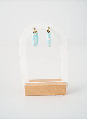 Boucles d’oreilles matériaux argent bleu PHAROS JEWELLERY femme