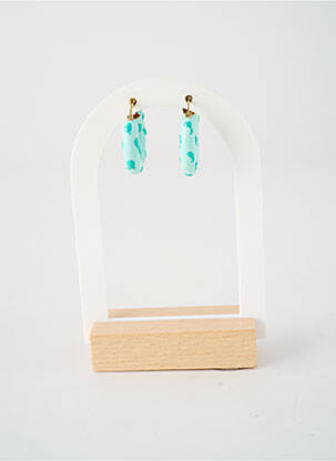 Boucles d’oreilles matériaux argent bleu PHAROS JEWELLERY femme