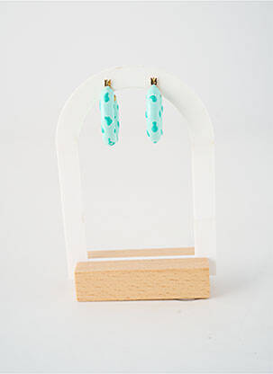 Boucles d’oreilles matériaux argent bleu PHAROS JEWELLERY femme