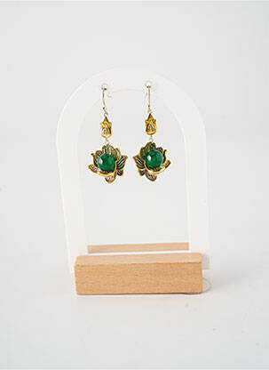 Boucles d’oreilles ornement perles vert BRIGHT  femme