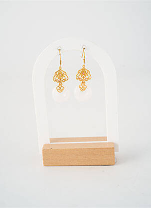 Boucles d’oreilles ornement breloque / pampille or BRIGHT  femme