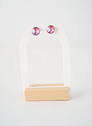 Boucles d’oreilles fermeture boucle(s) rose MARLU femme