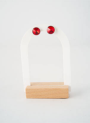 Boucles d’oreilles fermeture boucle(s) rouge MARLU femme