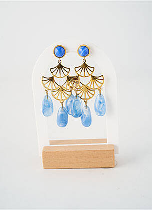 Boucles d’oreilles fermeture boucle(s) bleu BOHM femme