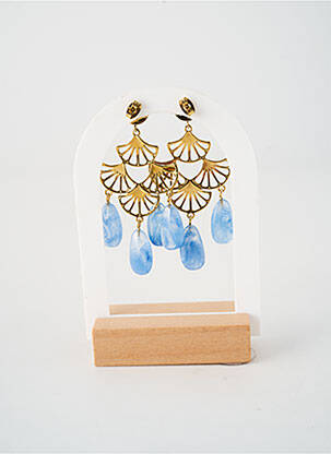 Boucles d’oreilles fermeture boucle(s) bleu BOHM femme