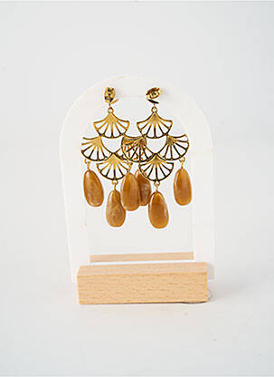 Boucles d’oreilles fermeture boucle(s) marron BOHM femme
