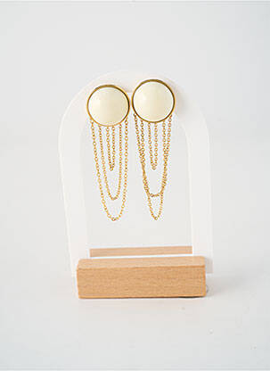 Boucles d’oreilles fermeture boucle(s) beige BOHM femme