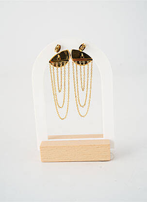 Boucles d’oreilles fermeture boucle(s) marron BOHM femme
