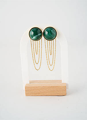 Boucles d’oreilles fermeture boucle(s) vert BOHM femme