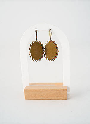 Boucles d’oreilles fermeture fermoir créole rose MADAME LILI femme