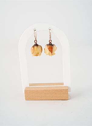 Boucles d’oreilles  beige MADAME LILI femme